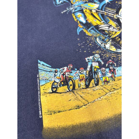 VTG 1989 Camel Supercross Motocross Short Sleeve Shirt Size M Rare Made in USA - Picture 11 of 16
